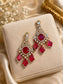 Amaira Statement Moissanite Earrings - Ruby
